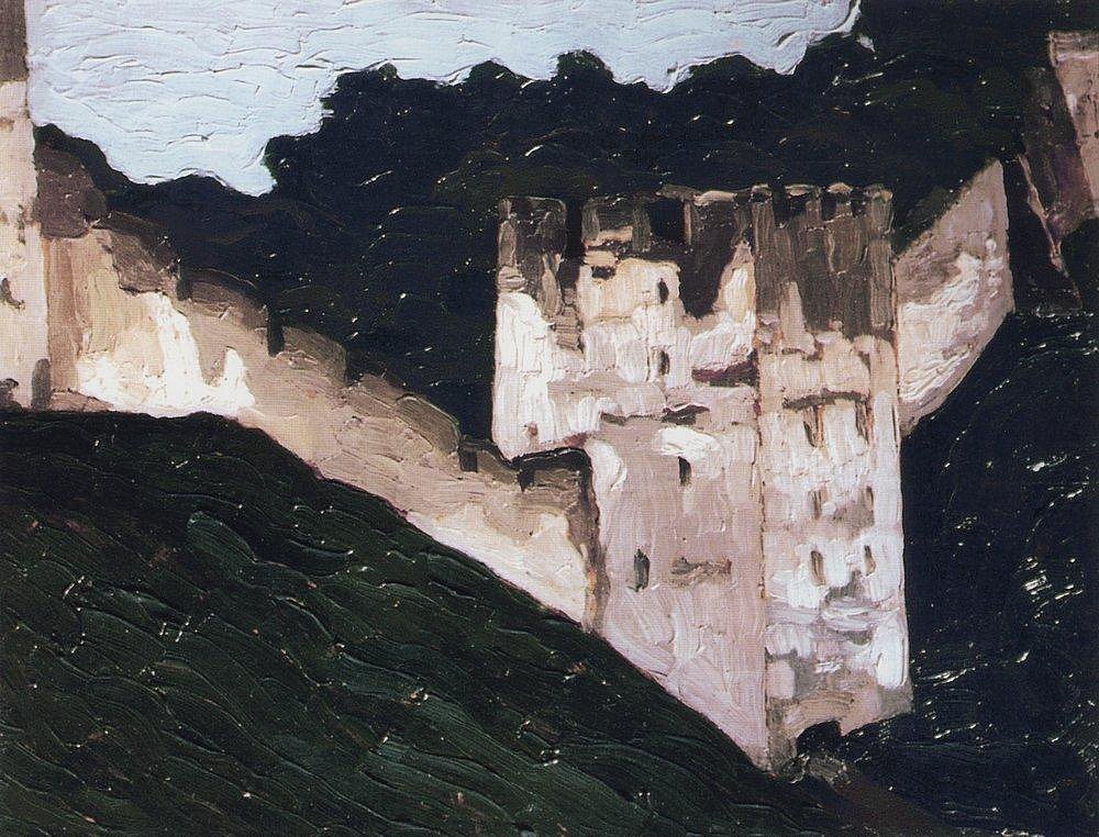 Н. К. Рерих. Печоры. Монастырские стены и башни. 1900-е