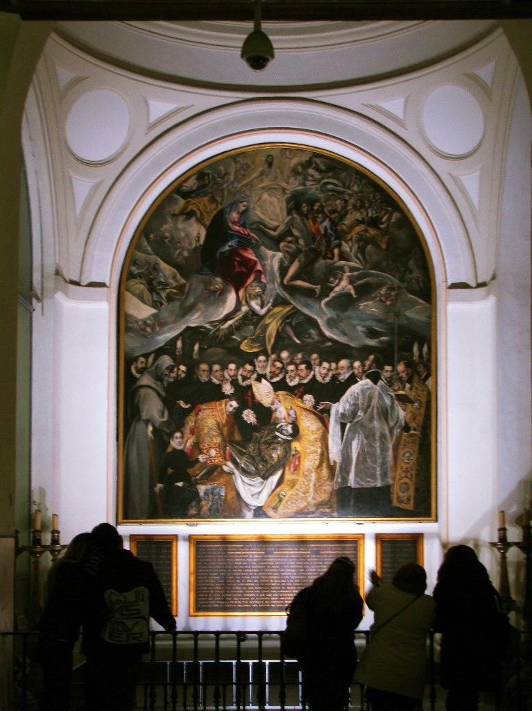 Испания. Толедо. Церковь Санто Томе. Капелла - сокровищница. Эль Греко. «Погребение графа Оргаса». 1586 - 1588 годы.